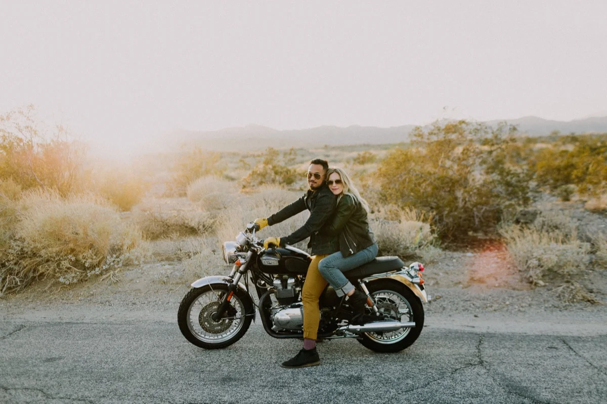 Palm Springs + a Motorcycle Engagement Session: Jess + Shane