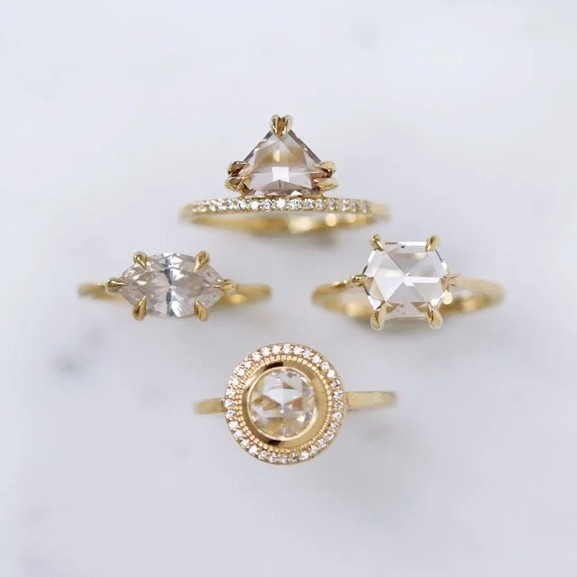 Diamond and Moissanite Wedding Engagement Rings by Valerie Madison Jewelry Seattle