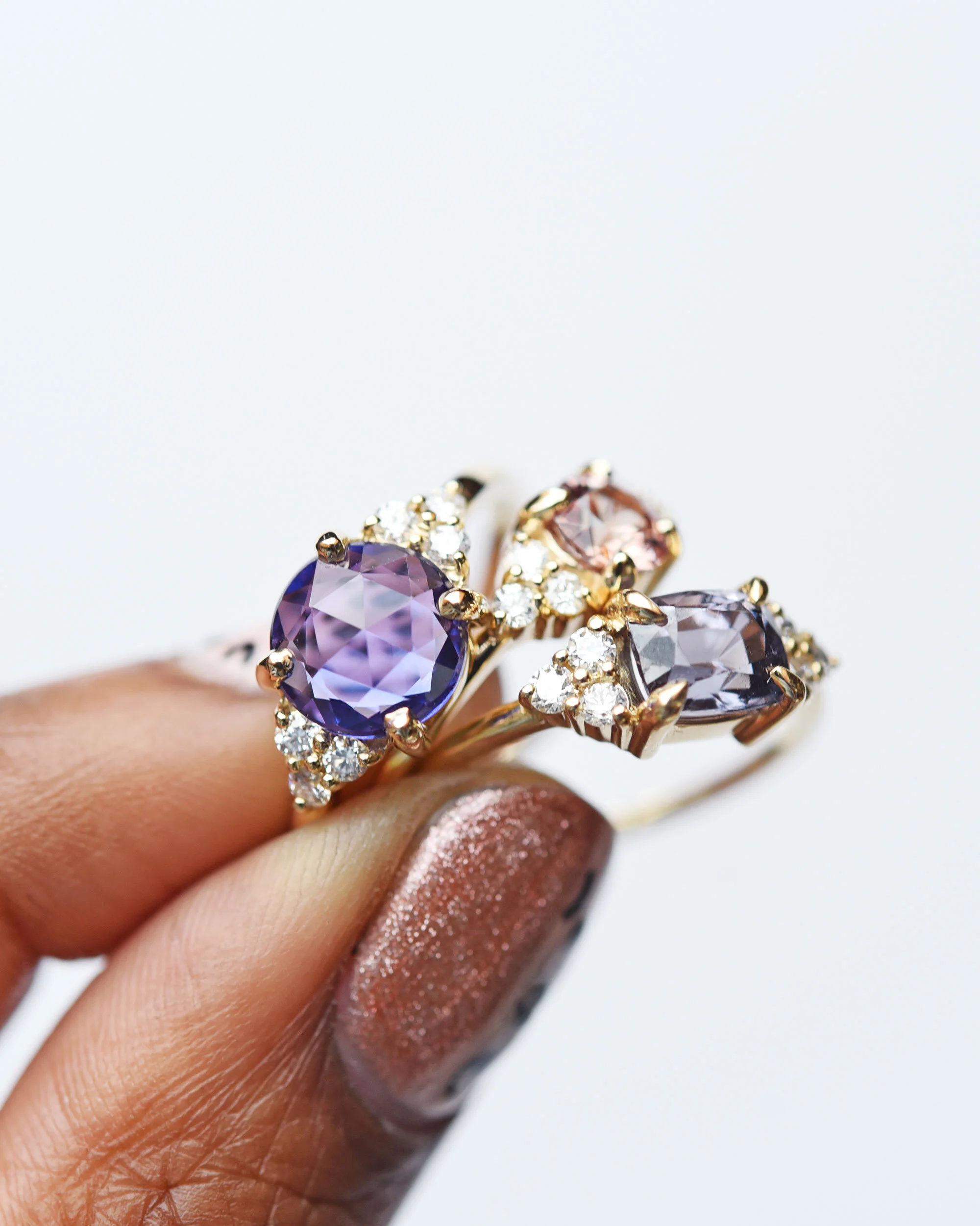 Gemstone and Diamond Wedding Engagement Rings by Valerie Madison Jewelry Seattle