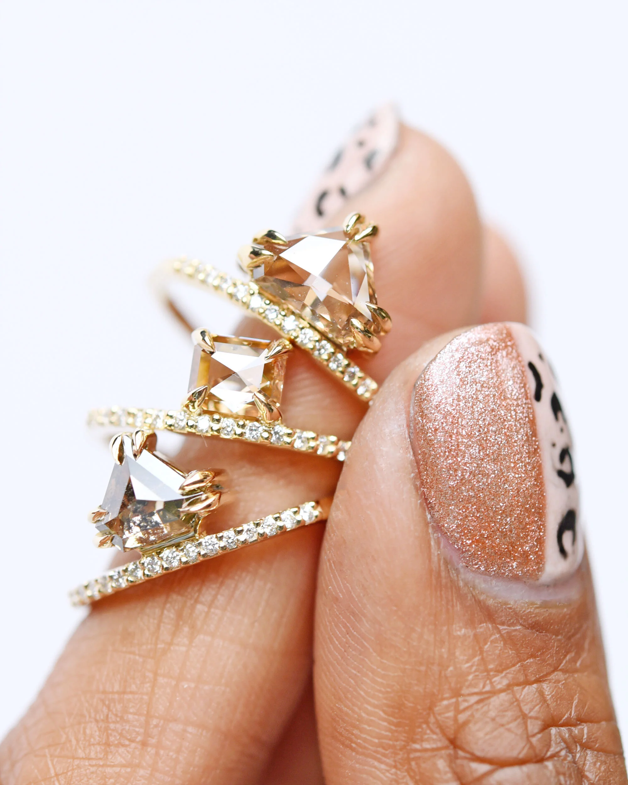 Offset Diamond Wedding Engagement Rings by Valerie Madison Jewelry Seattle