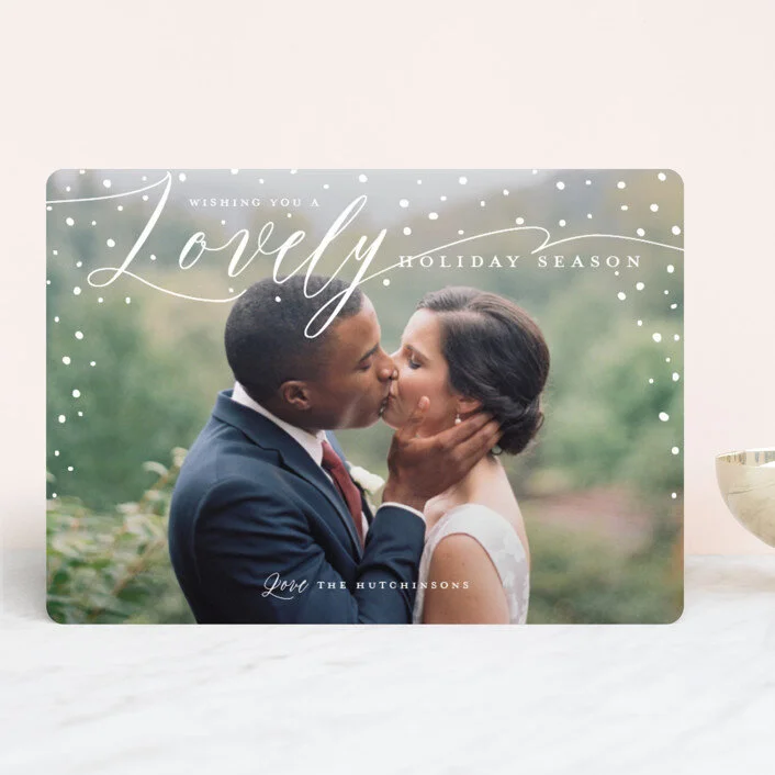Got Married This Year? Share Your Joy with Newlywed Holiday Cards from Minted