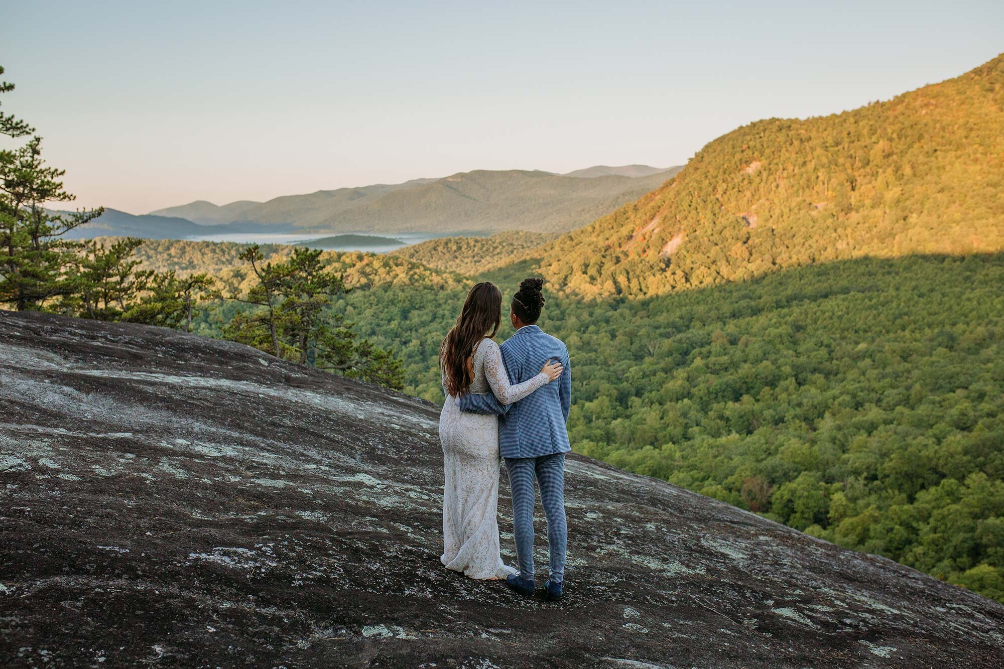 A Styled Mountaintop Elopement in Asheville, North Carolina: Cydney + Lauren