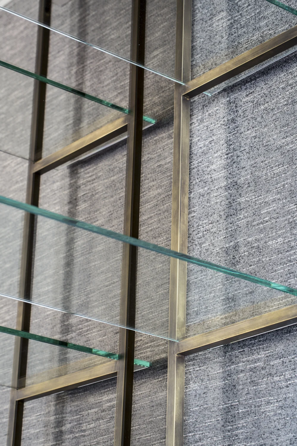 Brass and Glass Shelves