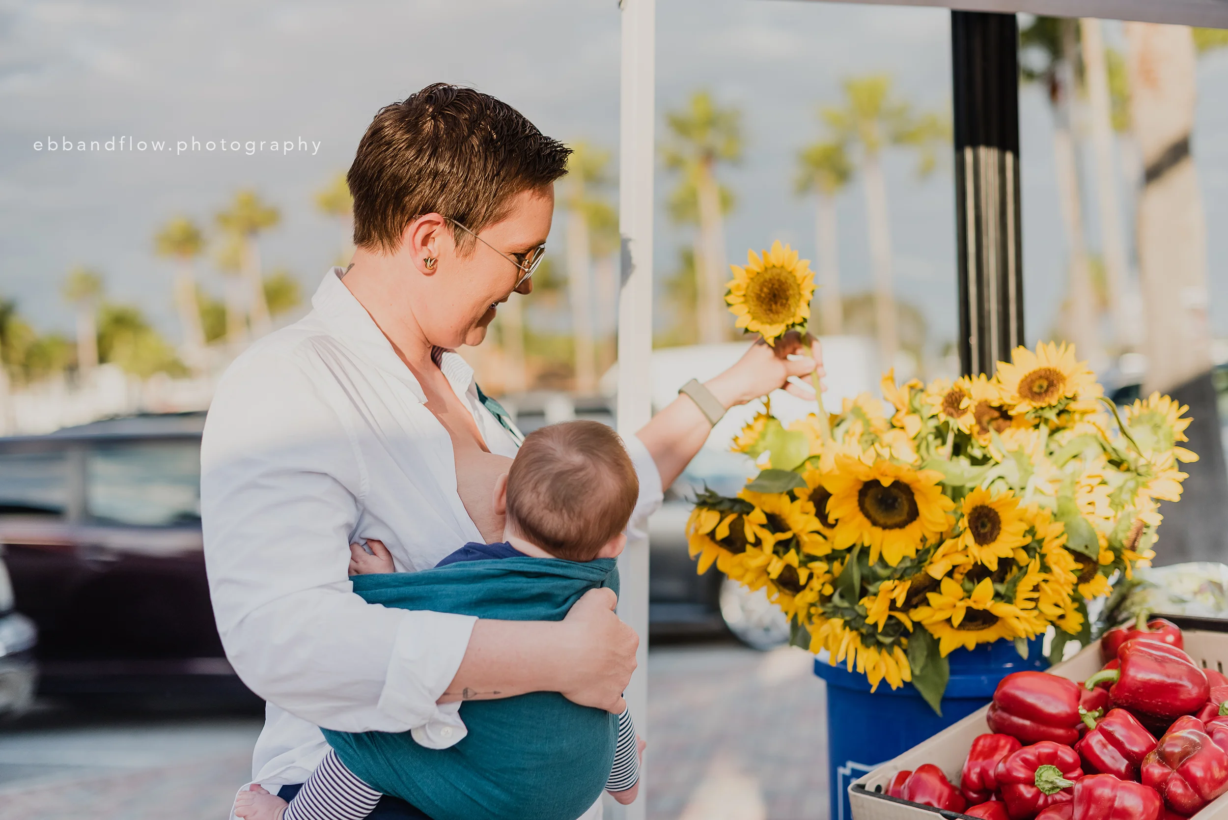Fort Pierce Breastfeeding Photography - Ebb and Flow Photography - Ring Sling at the Farmers Market.jpg