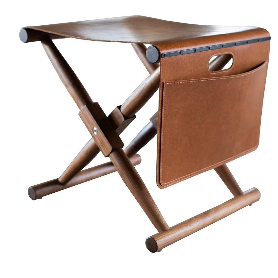 Matthiessen Stool with Saddle Bag