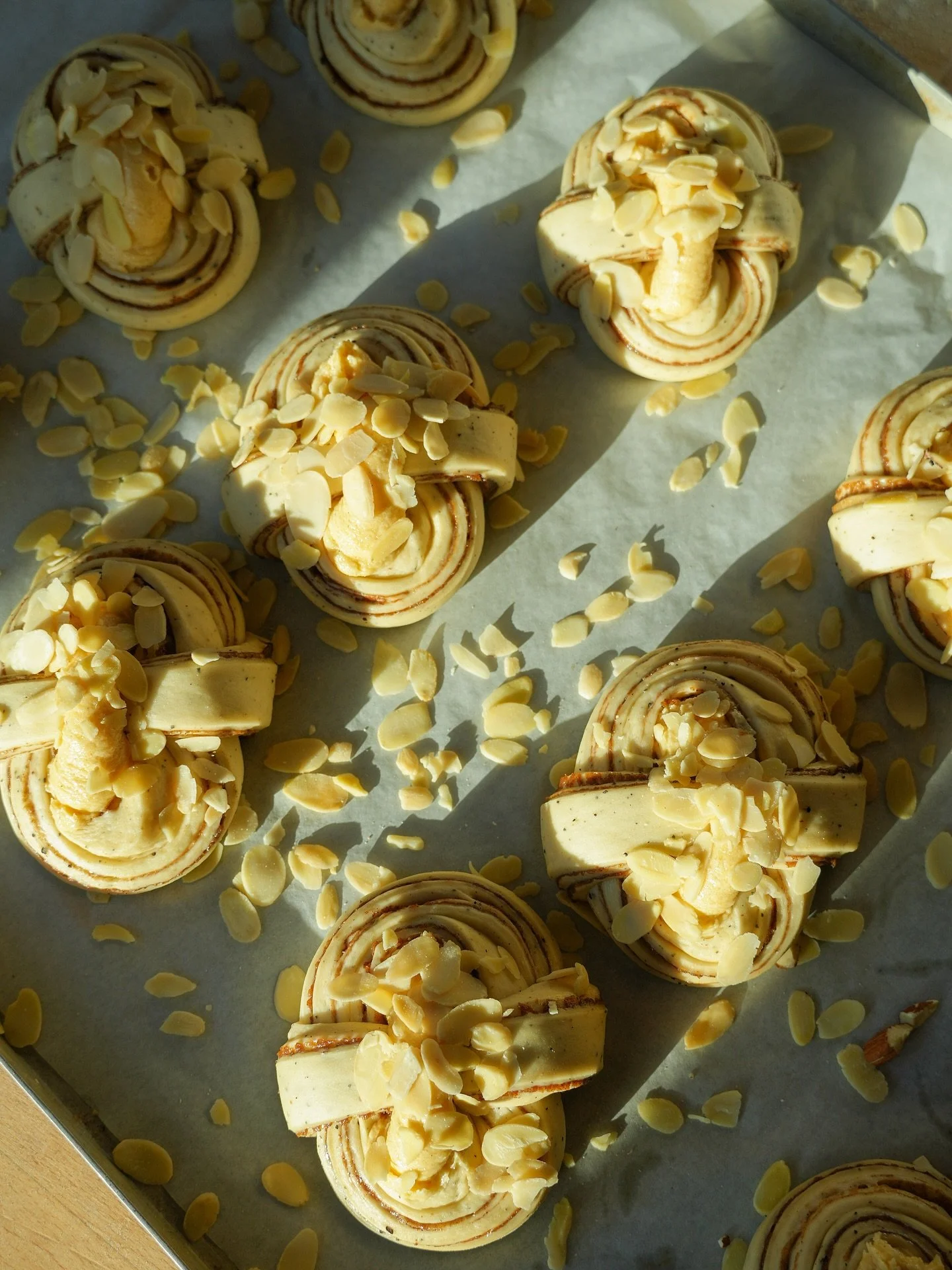 Festive favourites prepped for the oven&hellip; have you tried our Christmas bun yet? 🎄✨