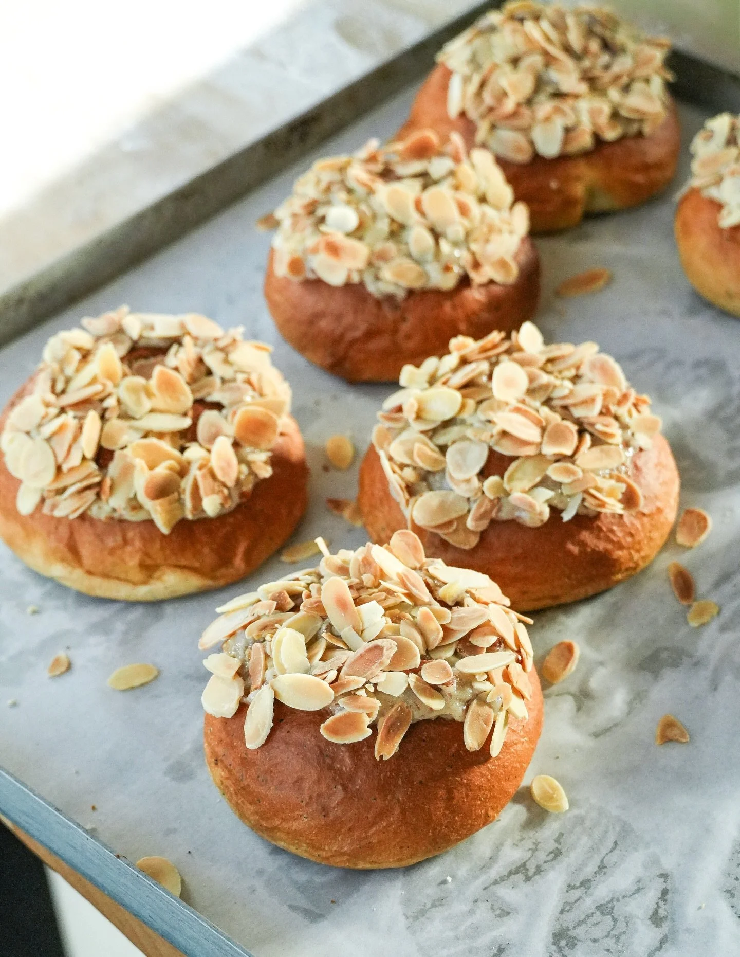 There&rsquo;s something extra special about our semla buns&hellip;  we&rsquo;ve added a generous layer of flaked almonds under the cream for that little bit of extra indulgence. If you haven&rsquo;t tried them yet, what are you waiting for? 🤤
