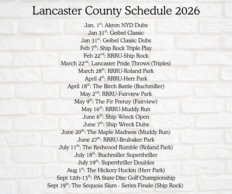2026 Lancaster Tournament Schedule