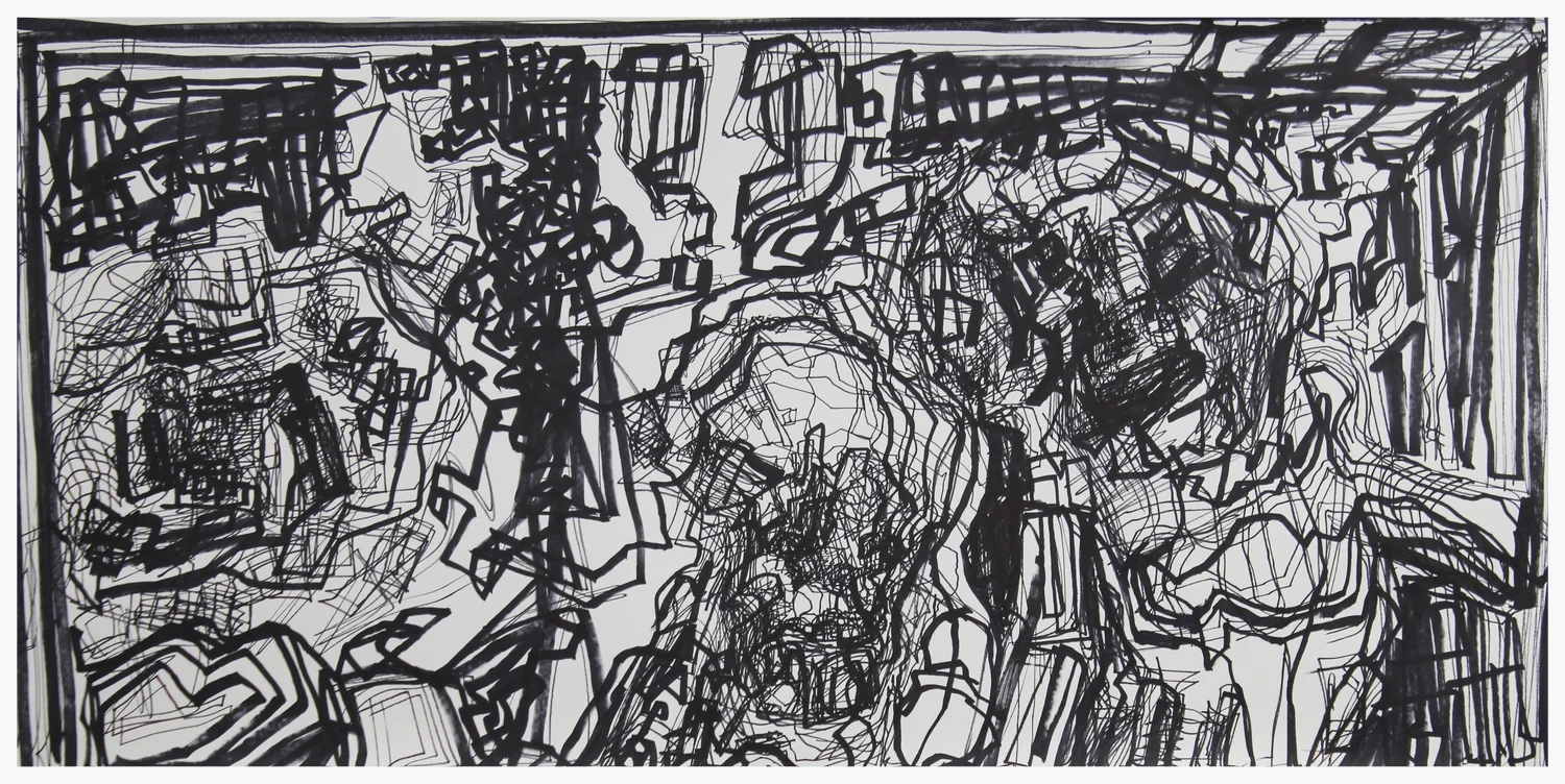   Cellar I  Marker on Paper 30" x 60" 