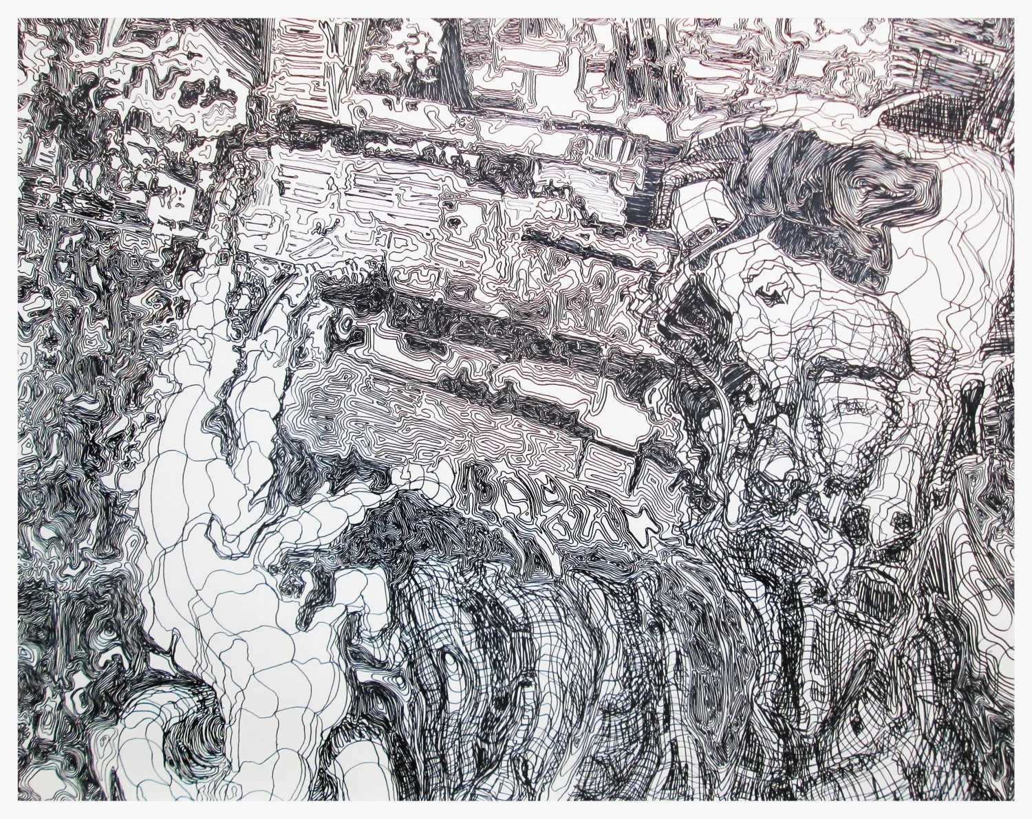   Call It Off!  Marker on Paper 48" x 60" 