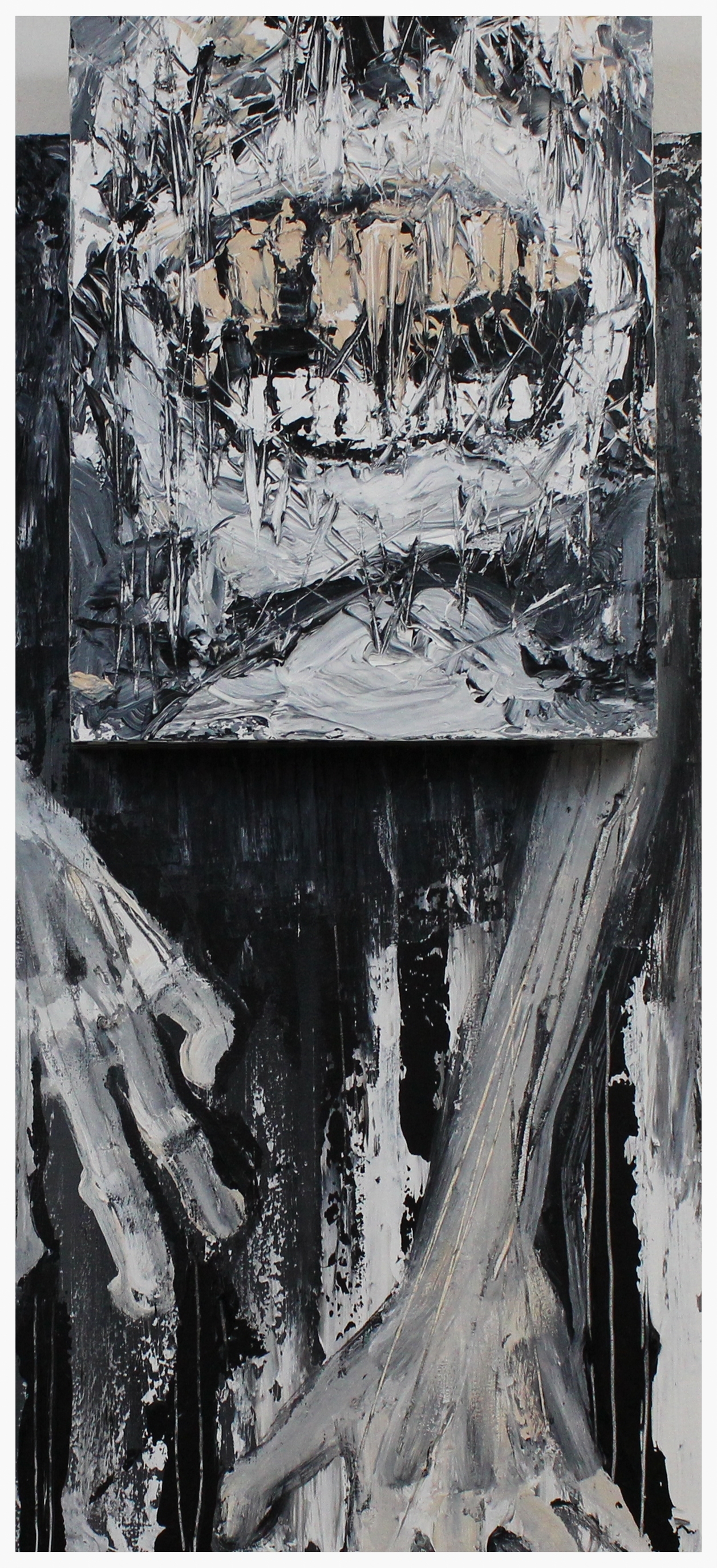 Creep Acrylic and Tape on Panel 26" x 12.5"