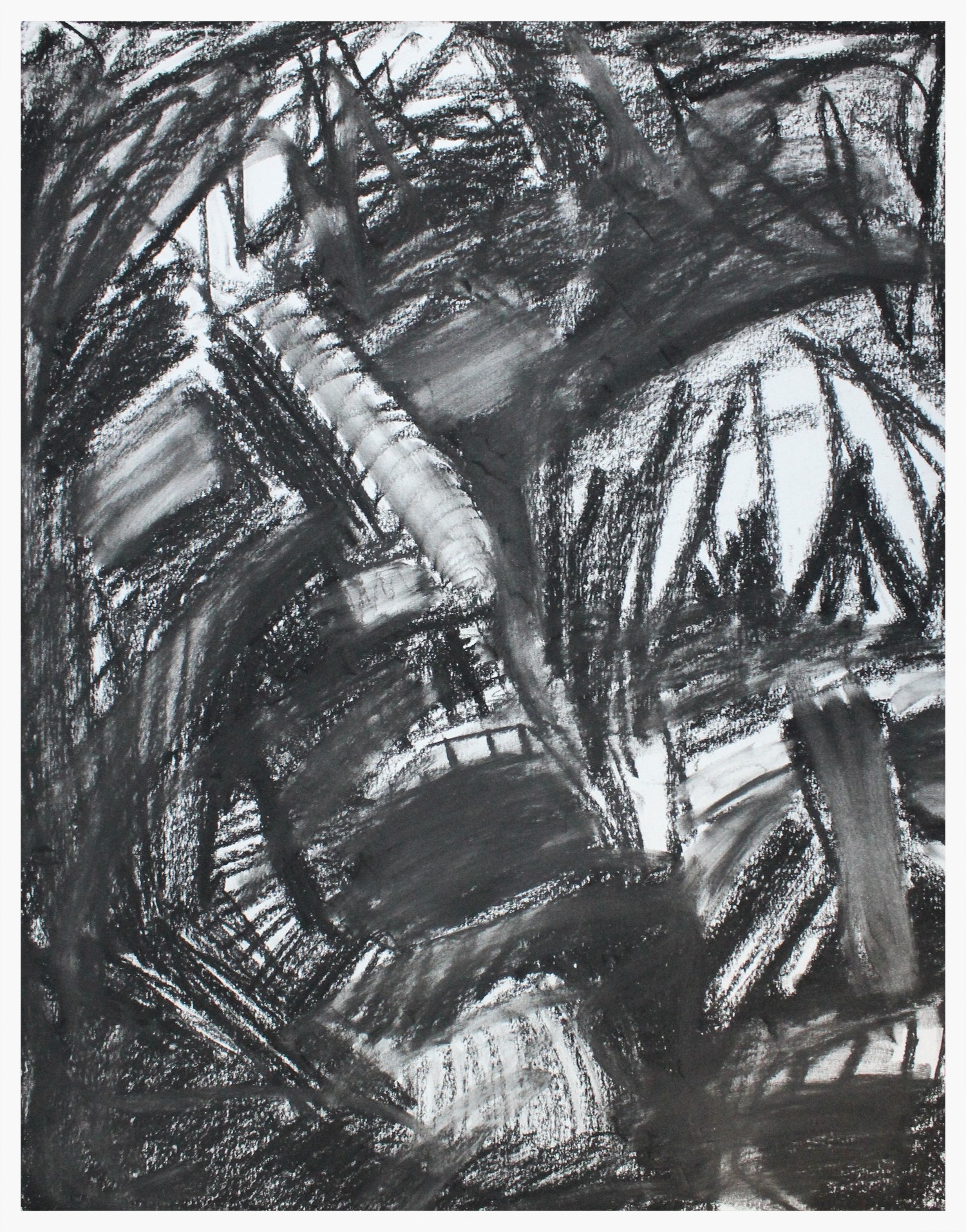 Almost A Double Portrait; She Hates It Charcoal on Paper 18" x 24" 