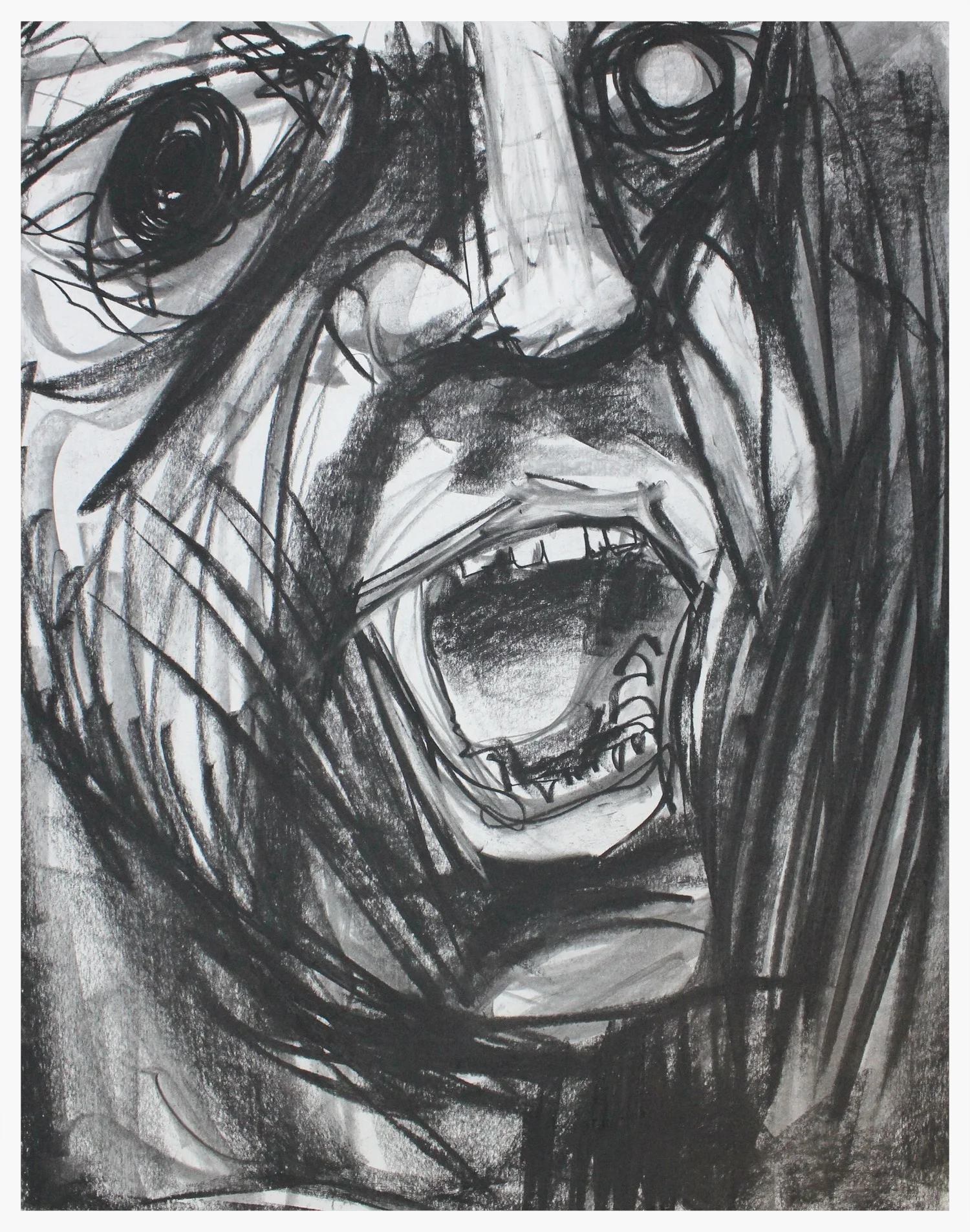 Are We Done Yet Charcoal on Paper 18" x 24" 
