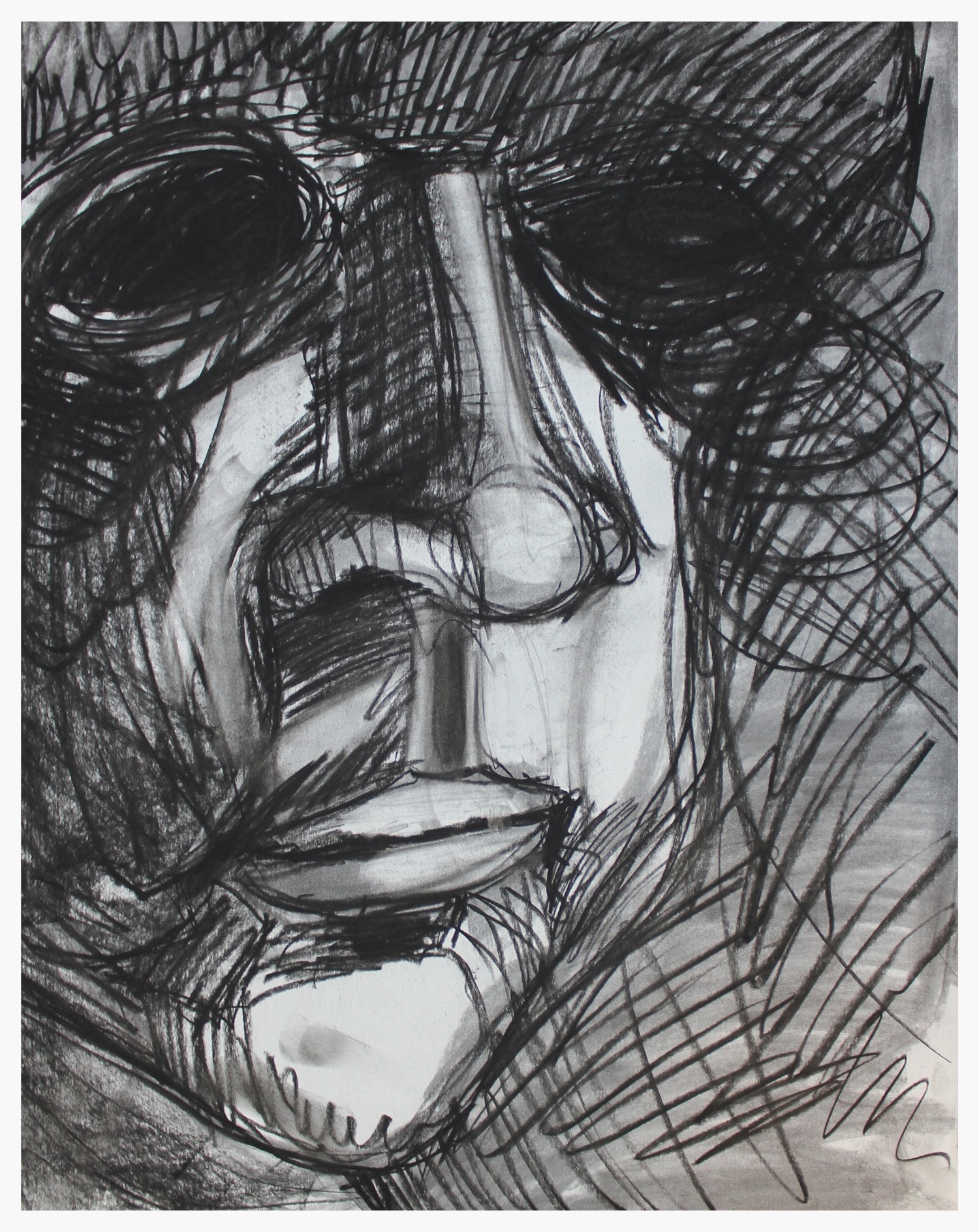 Spilt Milk Charcoal on Paper 18" x 24" 