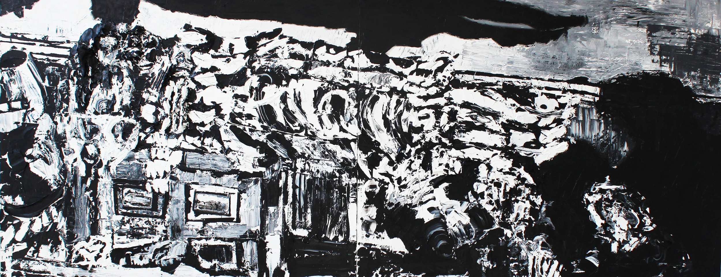The Rise of Regan Acrylic and Oil on Panel 48" x 120"