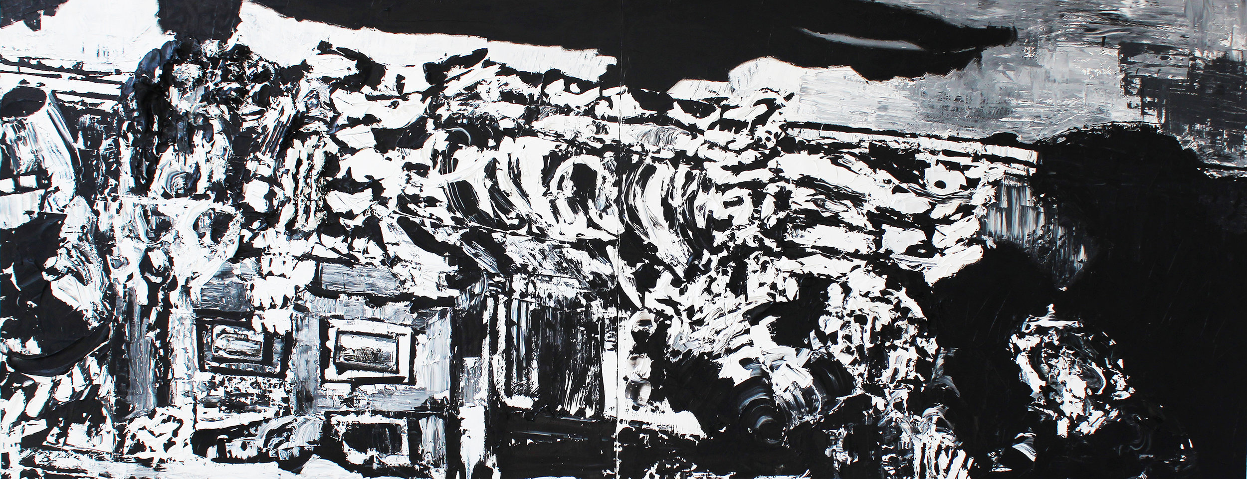 The Rise of Regan Acrylic and Oil on Panel 48" x 120"