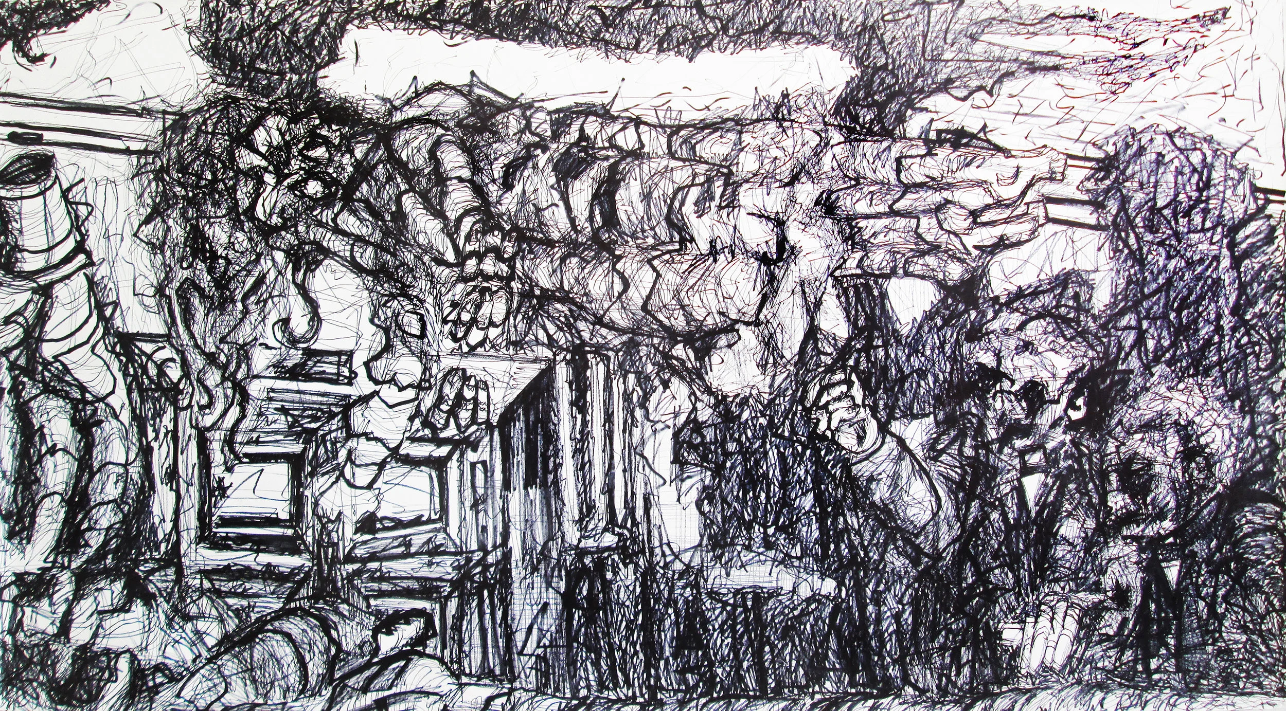   The Rise of Regan  Marker on Paper 60" x 106" 