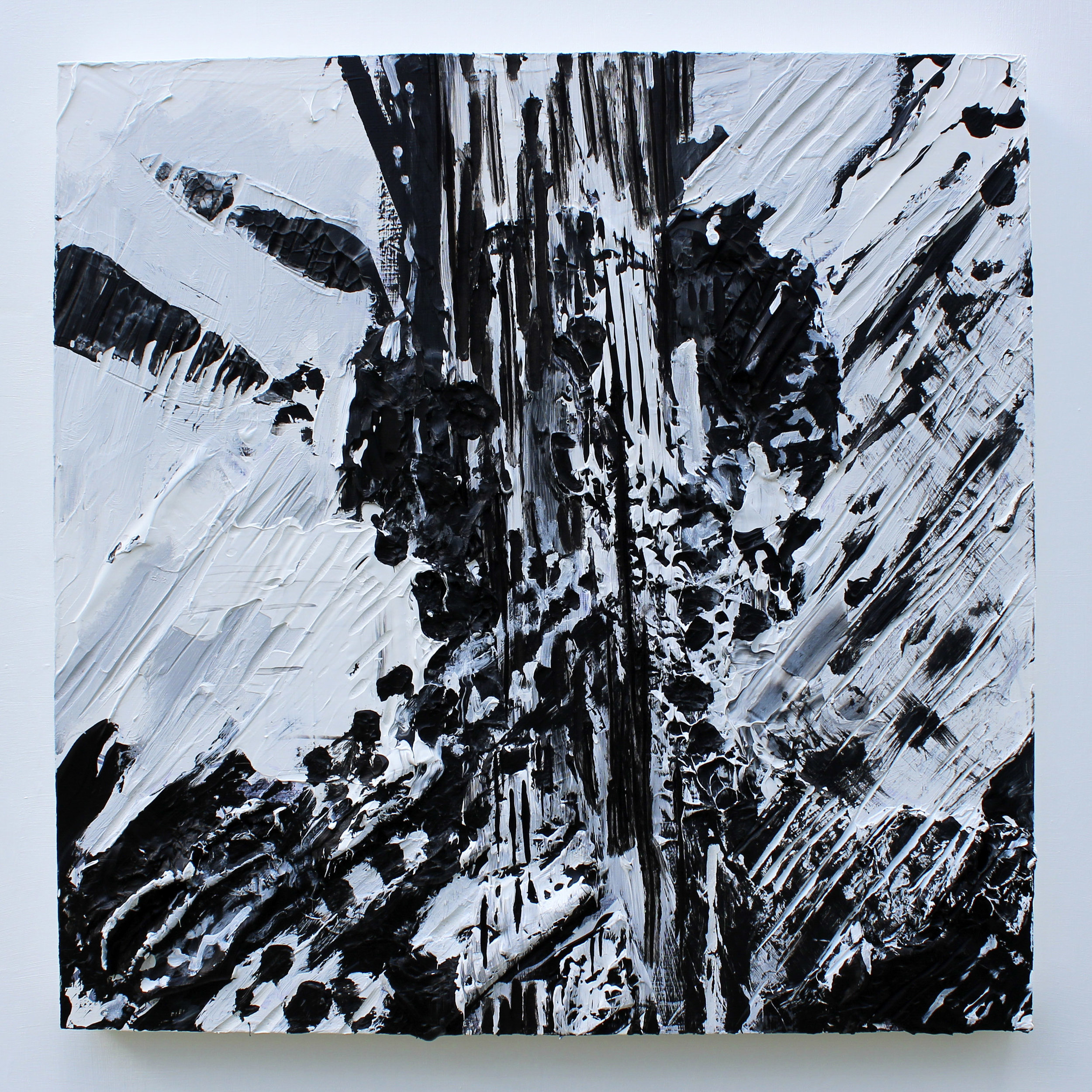 The Gaze: 3470 Acrylic and Carving on Panel 24" x 24"