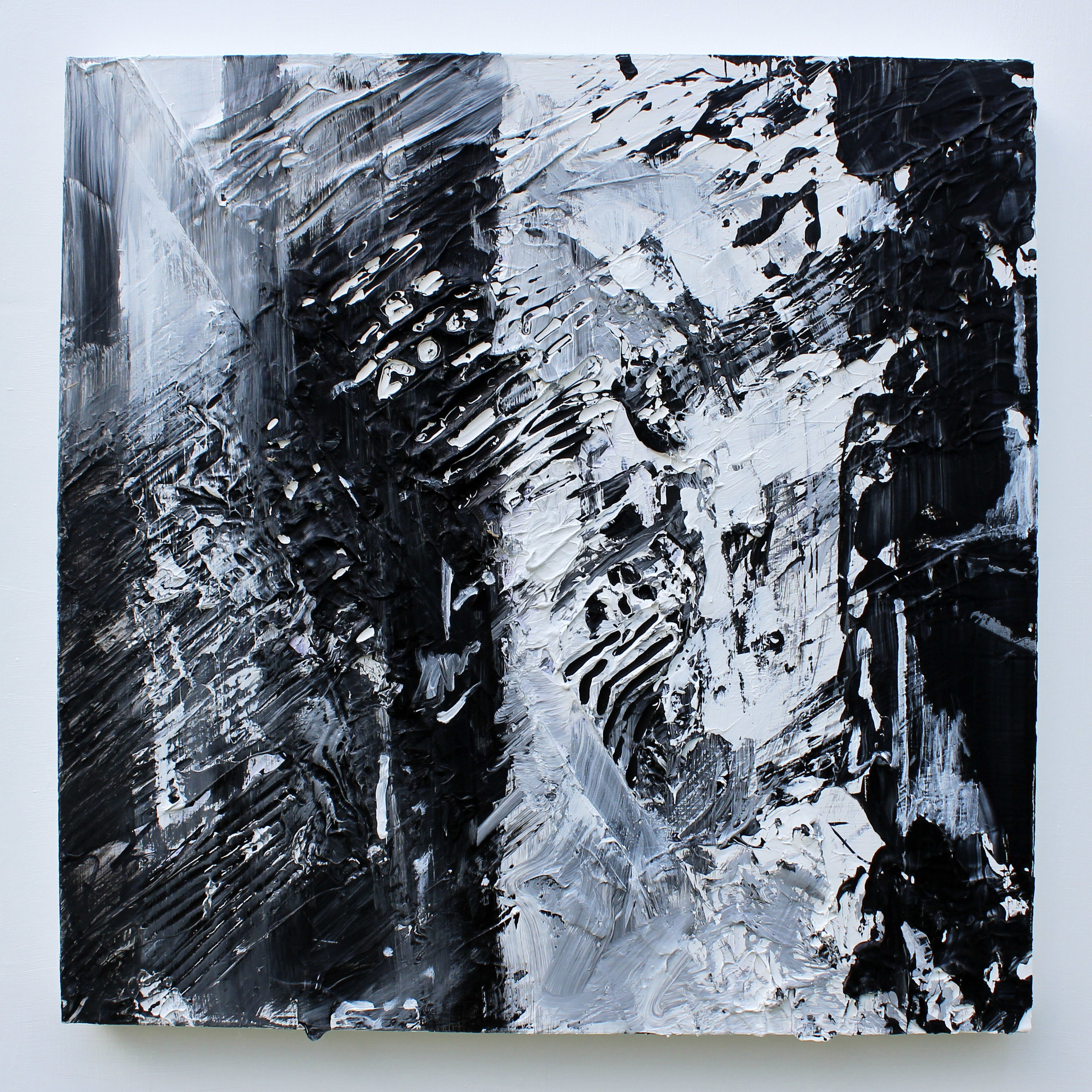 The Gaze: 3468 Acrylic and Carving on Panel 24" x 24"