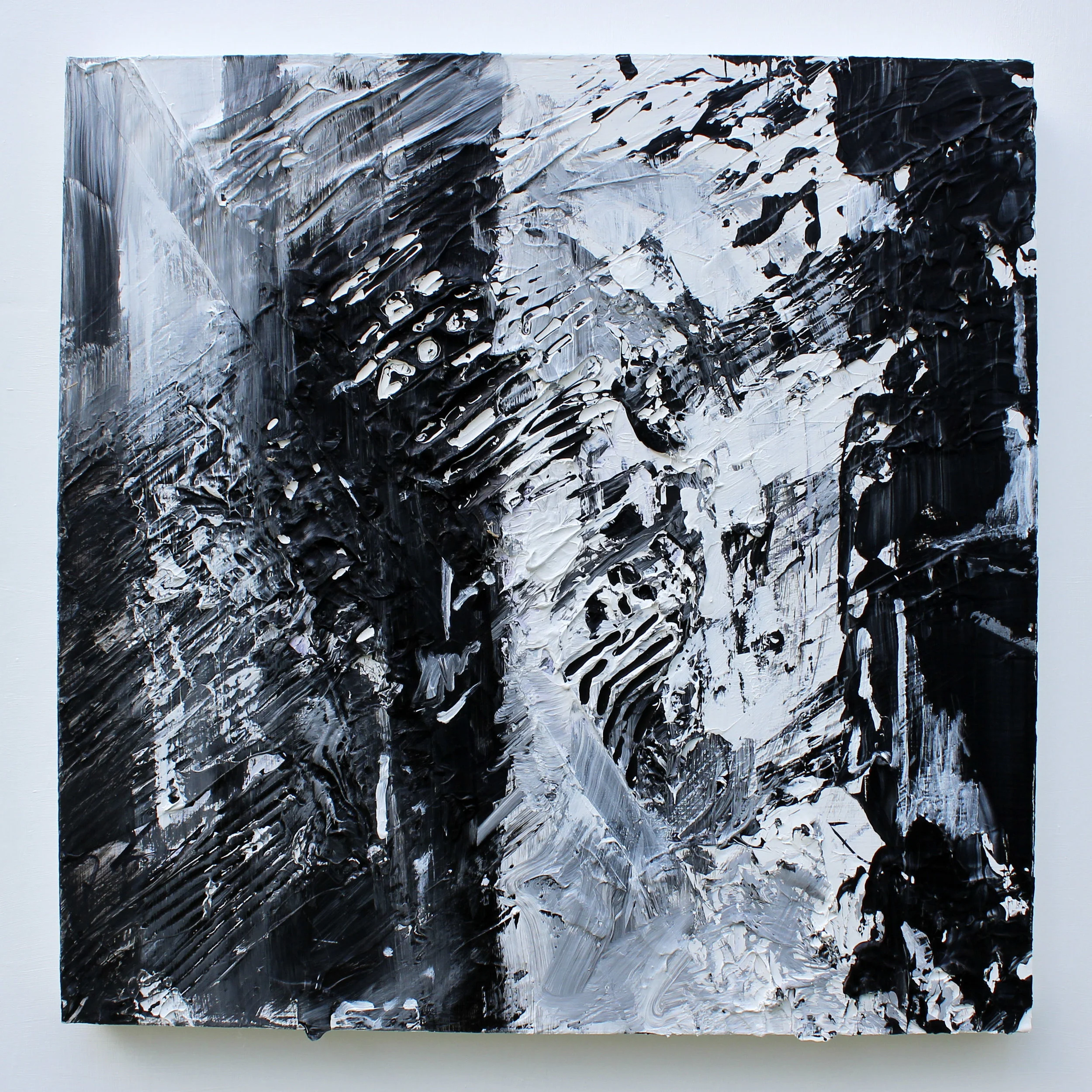 The Gaze: 3468 Acrylic and Carving on Panel 24" x 24"