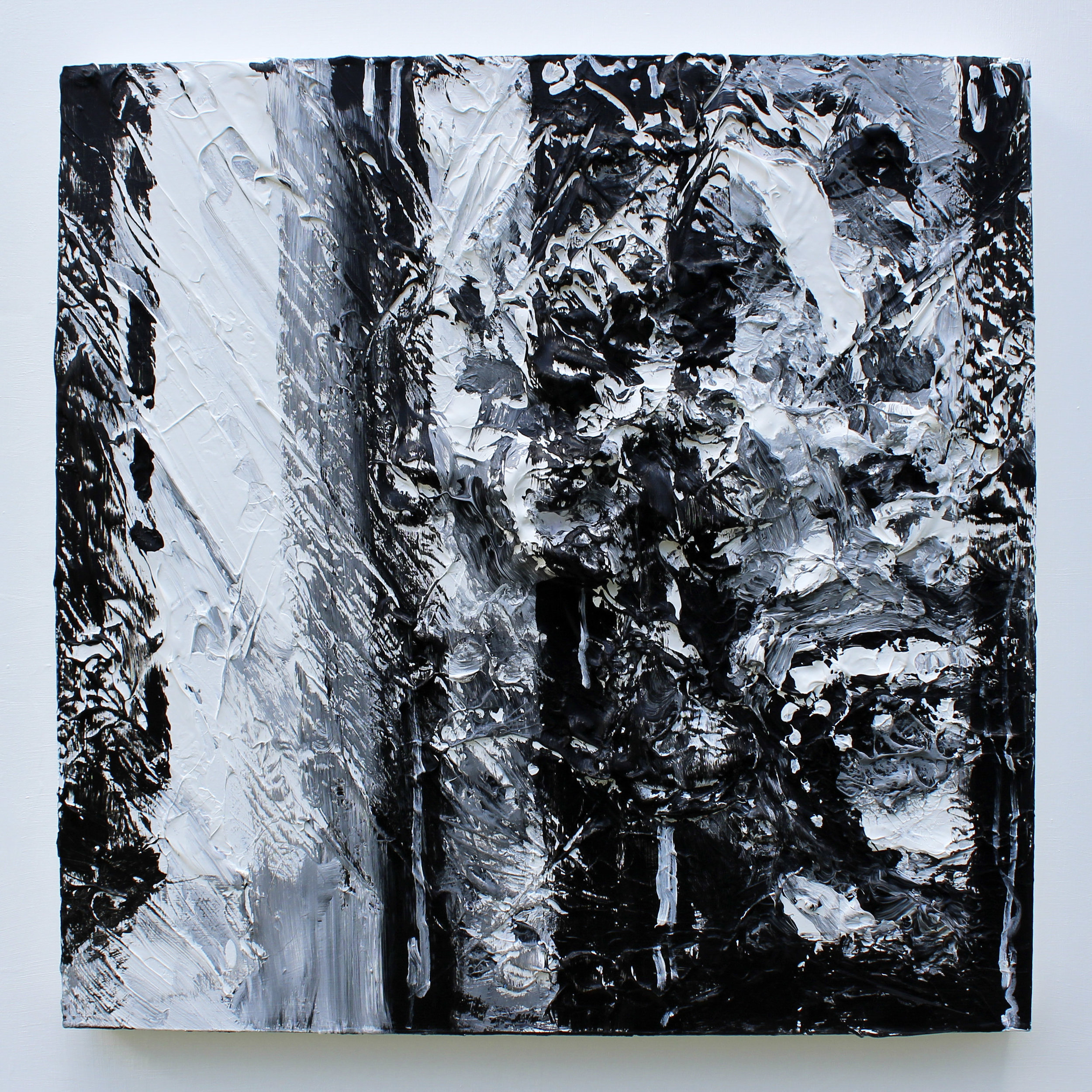 The Gaze: 3471 Acrylic and Carving on Panel 24" x 24"