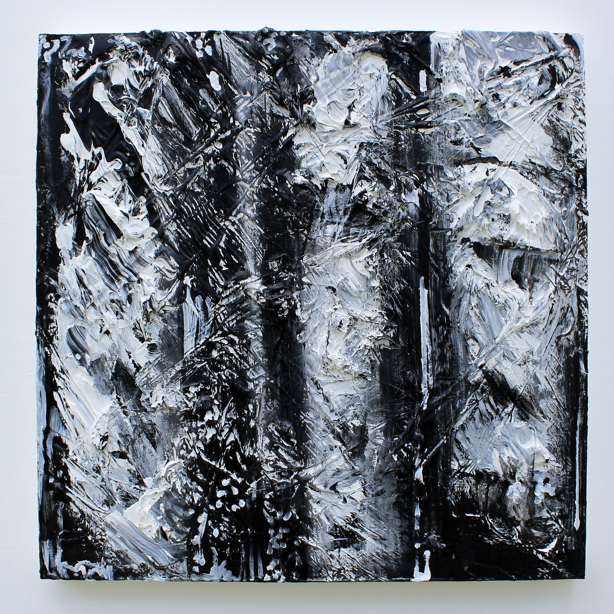 The Gaze: 3472 Acrylic and Carving on Panel 24" x 24"