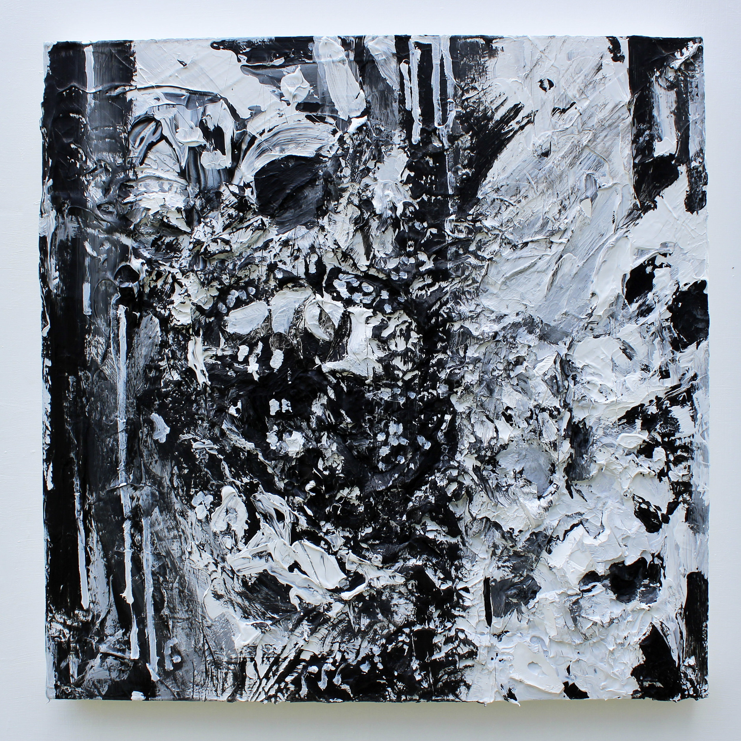 The Gaze: 3473 Acrylic and Carving on Panel 24" x 24"