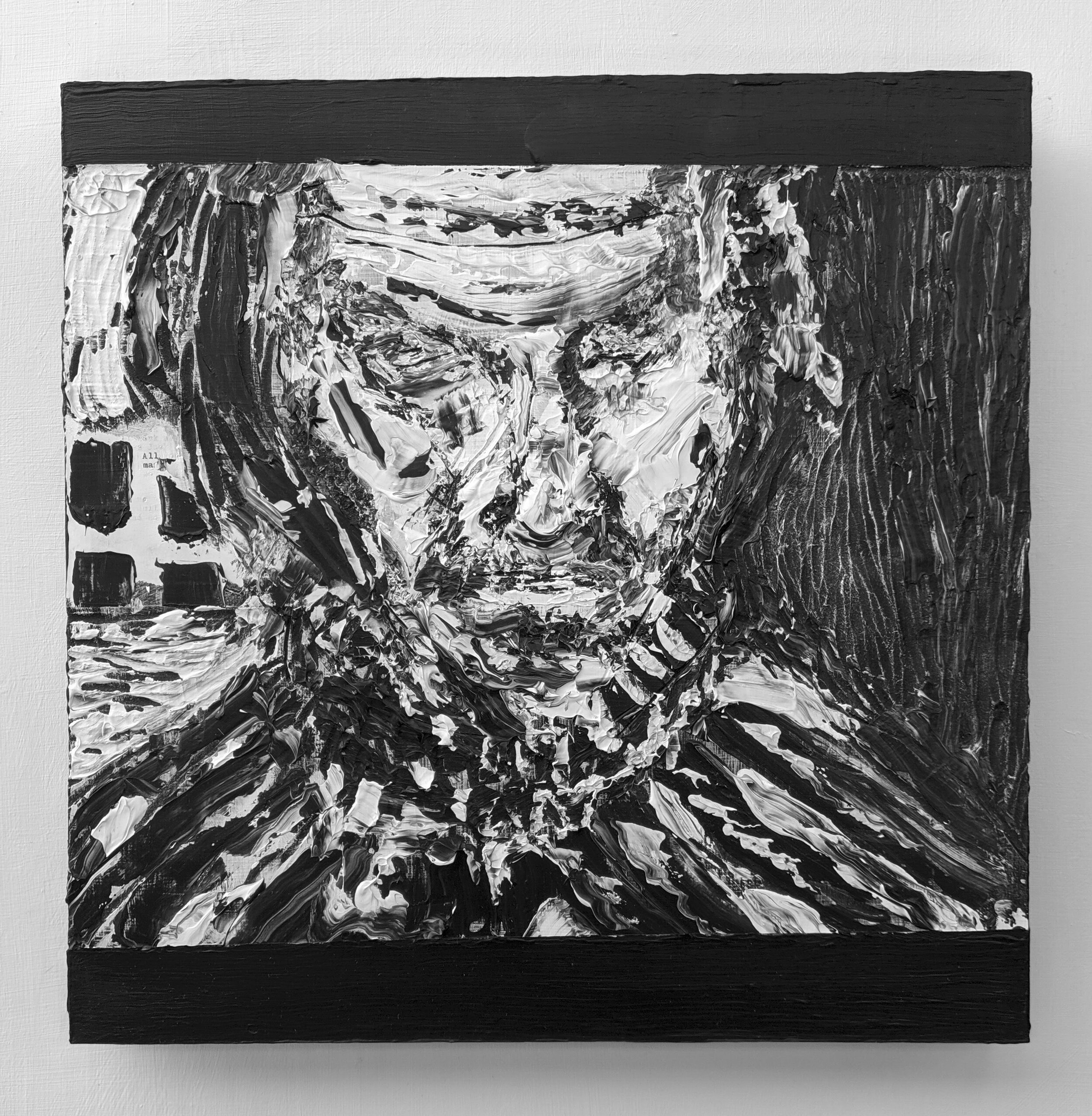 (5) Thursday Acrylic and Carving on Panel 18" x 18"