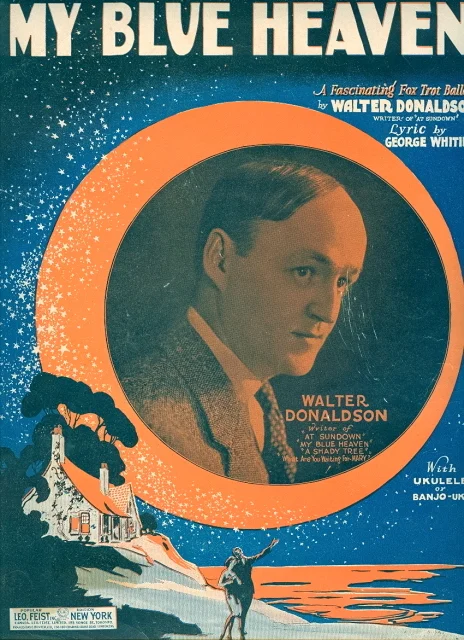 〈 My Blue Heaven(我的藍色天堂)〉樂譜封面(1927),圖片來源: Songbook