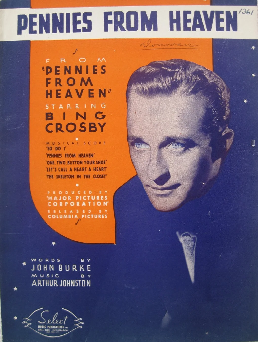 Bing Crosby 樂譜封面(via Songbook )