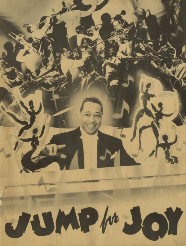 艾靈頓公爵監製的音樂雜劇《Jump for Joy》的節目單( via : Indiana Public Media )