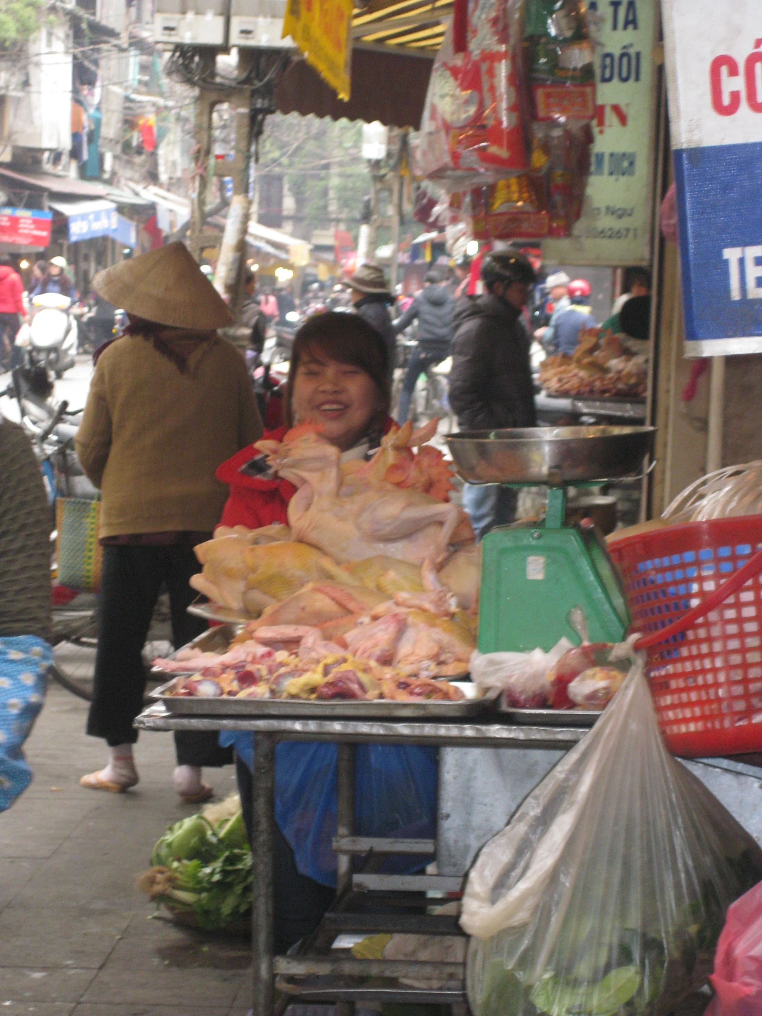 lady and chicken laughing.JPG