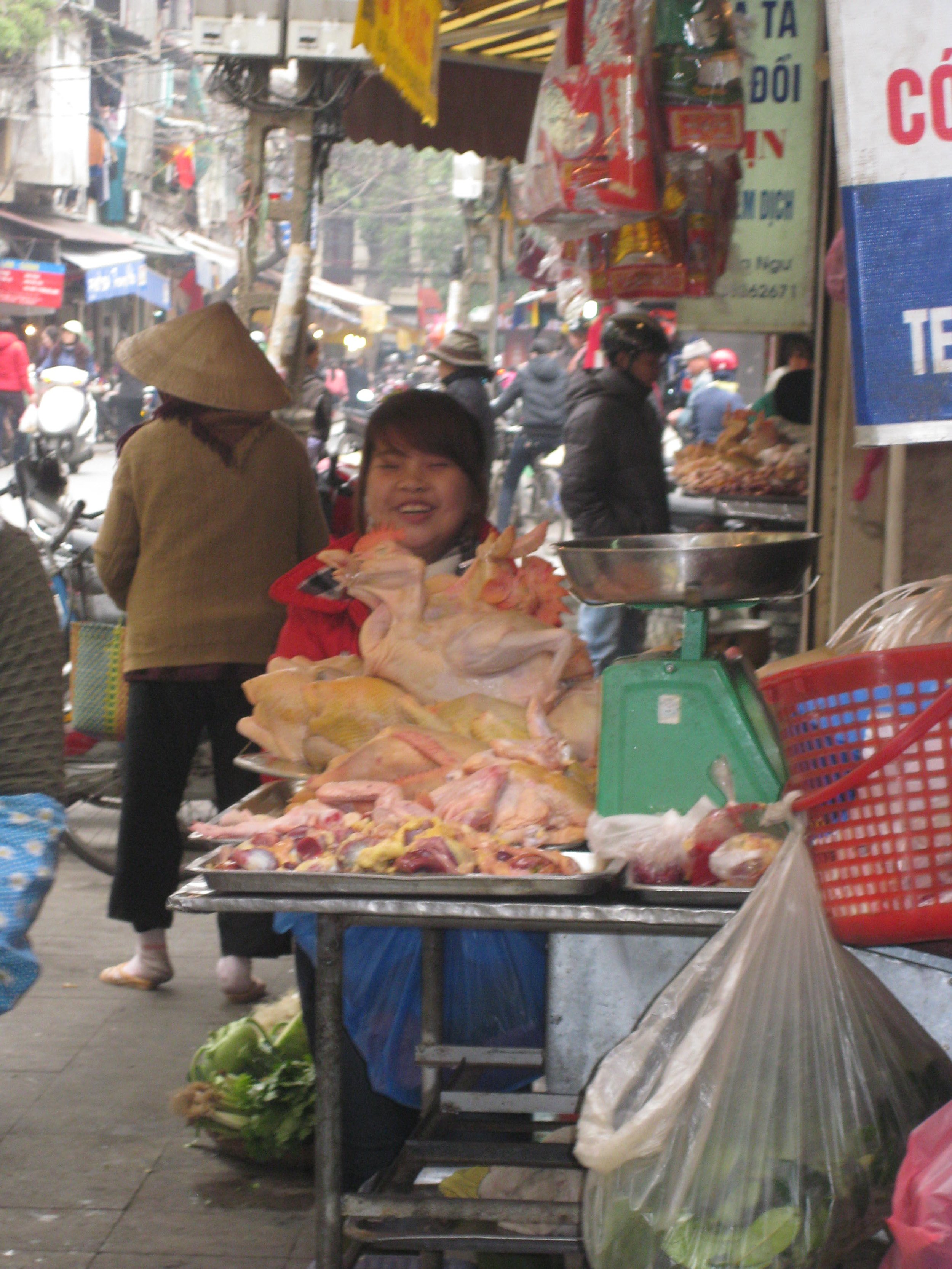 lady and chicken laughing.JPG