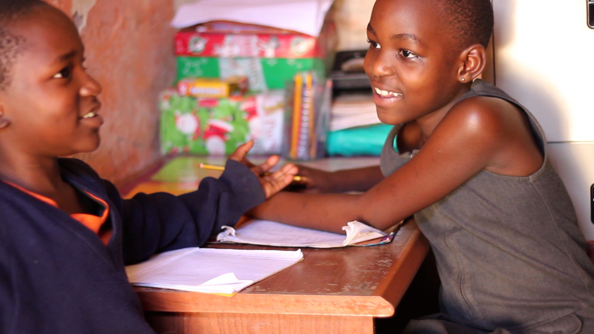 two girls in the HOpe for Life catch-up class