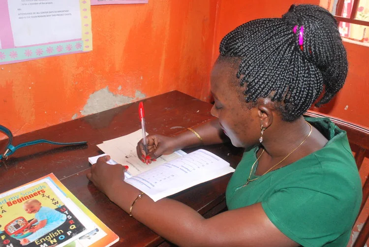 Rebecca is sharing her love for mathematics with children in Katanga