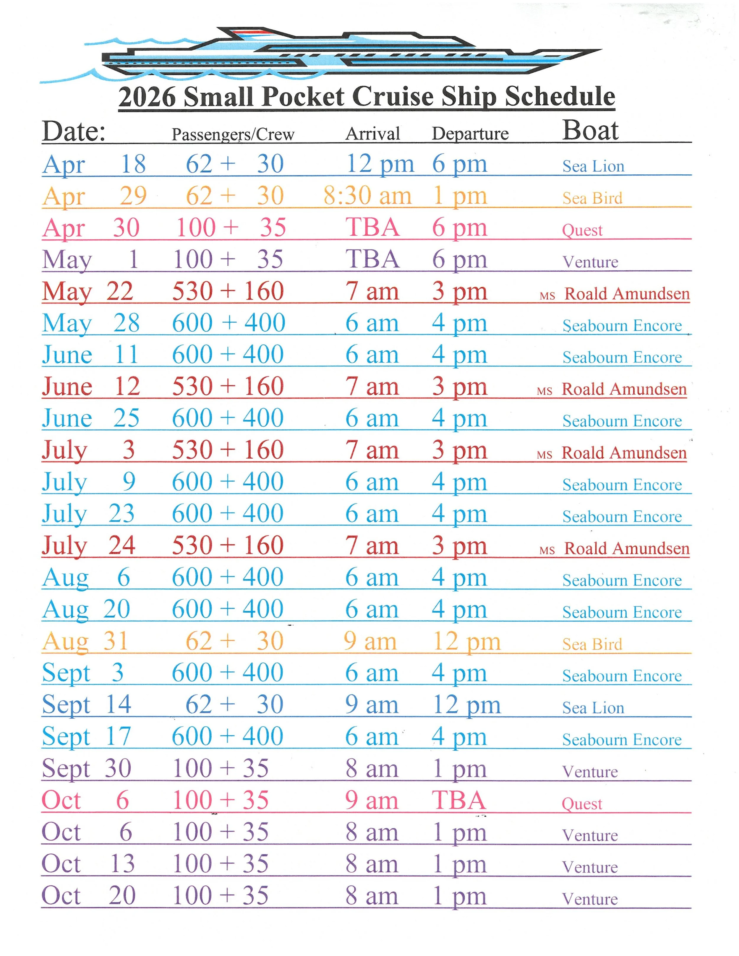 2026 Small Pocket Cruise Ship Schedule.jpg