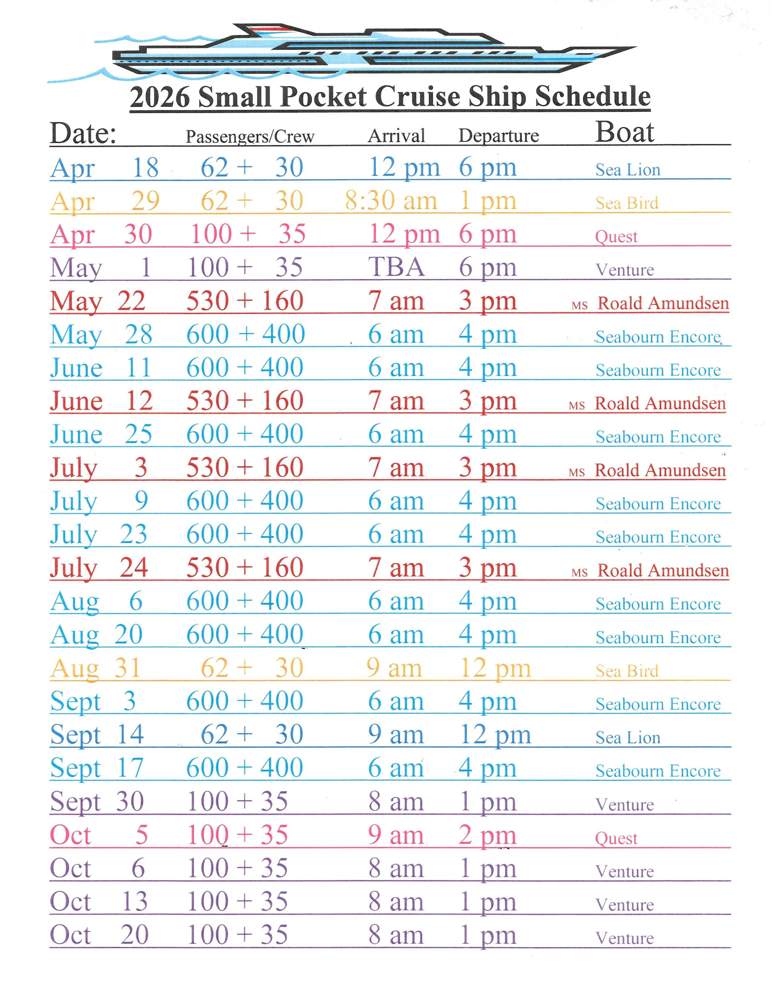 2026 Small Pocket Cruise Ship Schedule.jpg