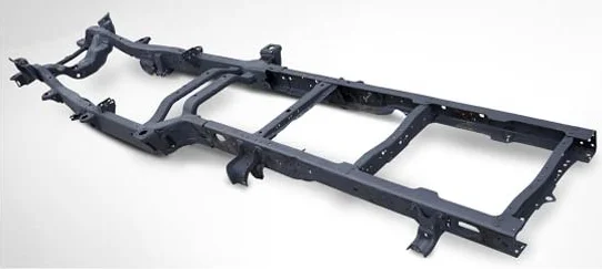 Ford's new fully boxed frame on the 2017 F-550 chassis.