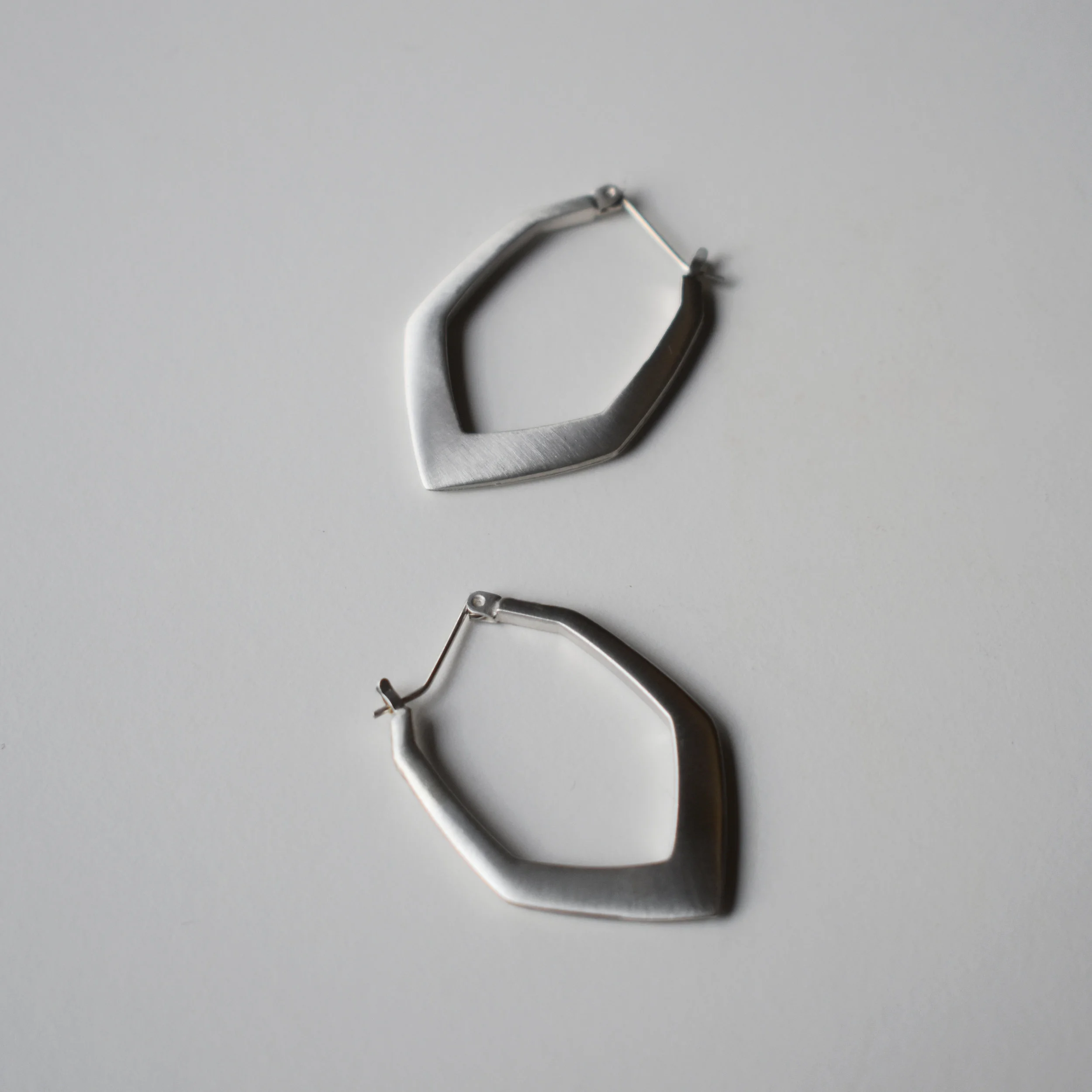 Silver Facet Earrings