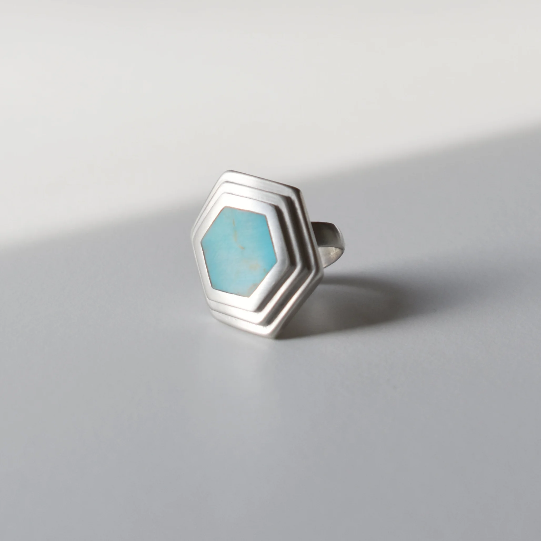 Turquoise Jasper Inlay Ring