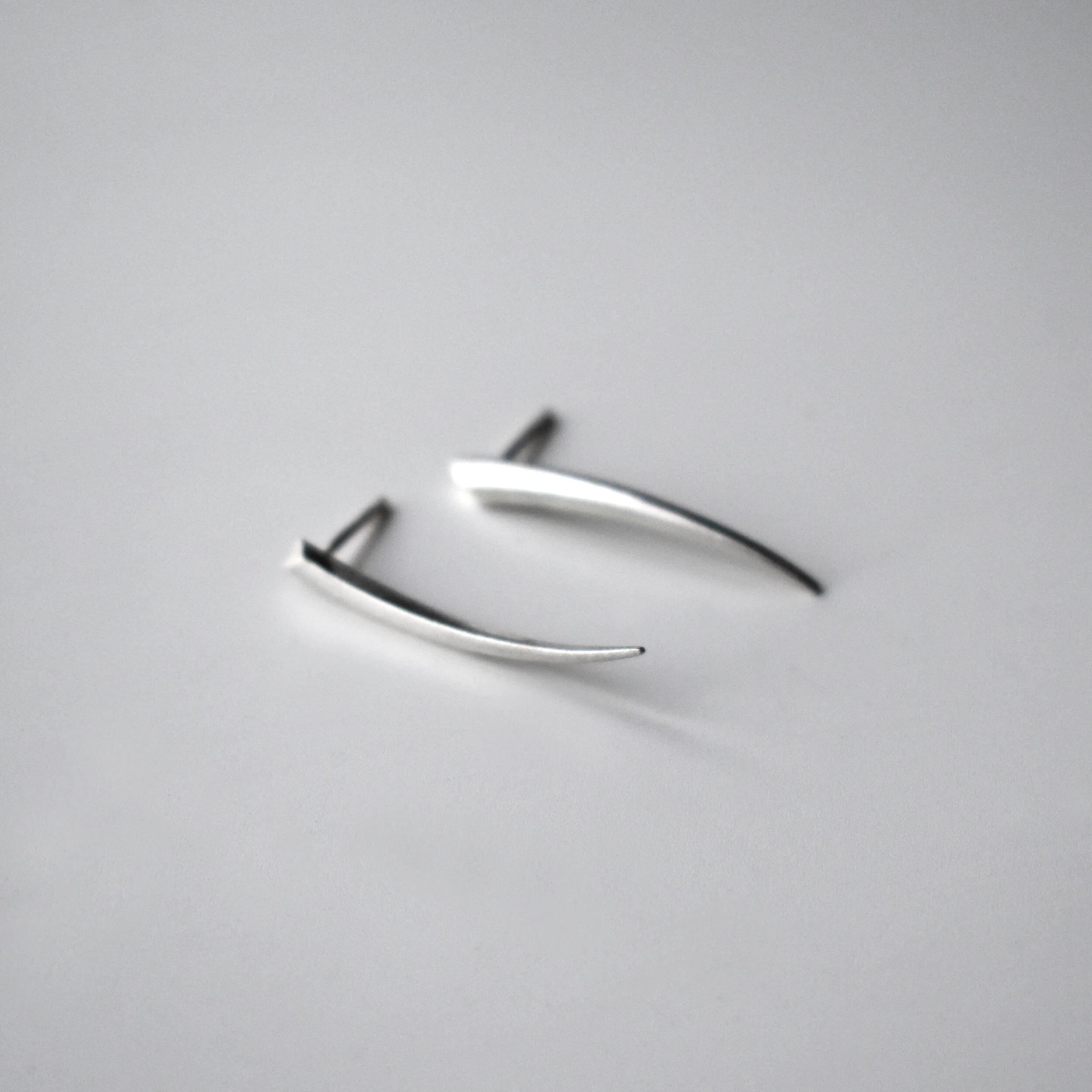 Silver Knife Edge Earrings
