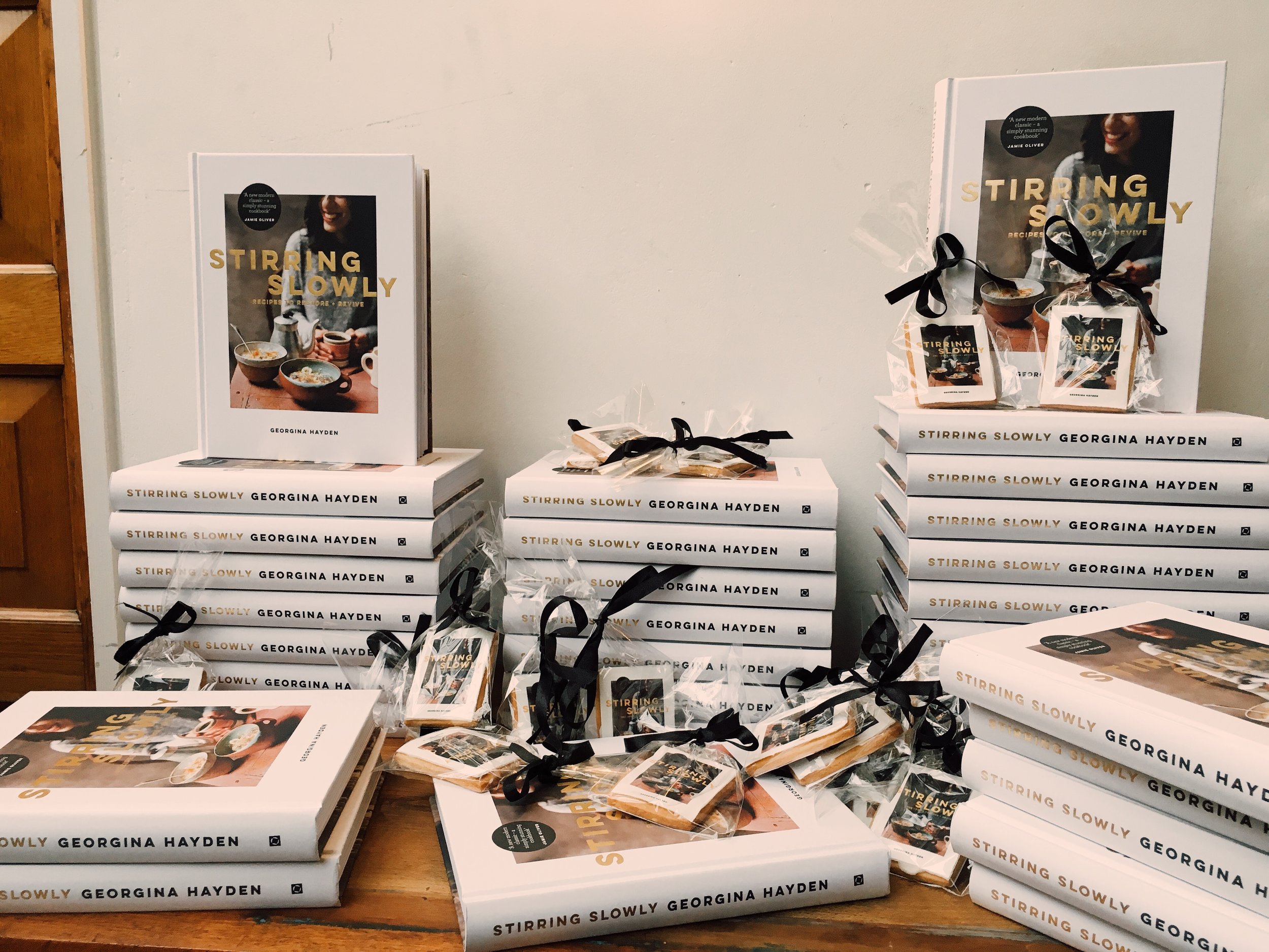 At the book launch in London with incredible cookies made to look like the front cover!