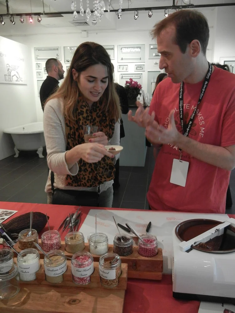 We taught guests how to enrobe truffles, and then also expounded on the ontological dichotomy of chocolate.