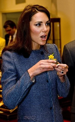 Kate Middleton with a precious gem in her hand... and we're not talking about Princess Diana's sapphire engagement ring.