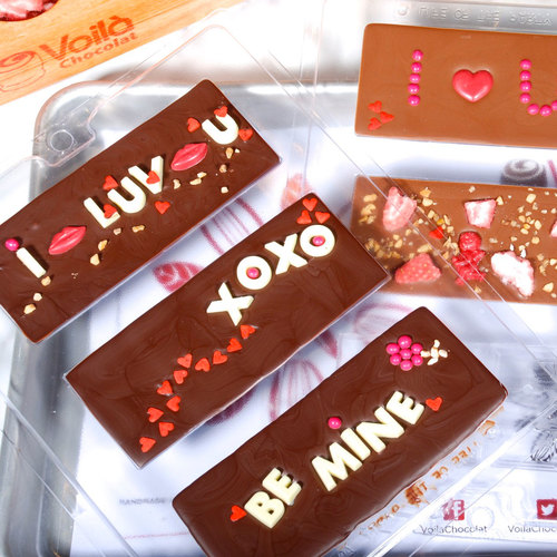 Very expressive chocolate bars. Expect your beloved to say these things to you after tasting them.