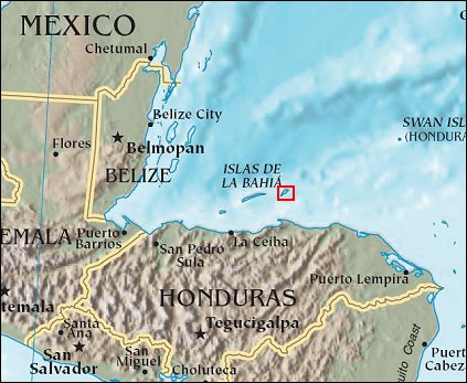 The 1502 encounter happened at the Caribbean island of Guanaja, off the coast of modern day Honduras.