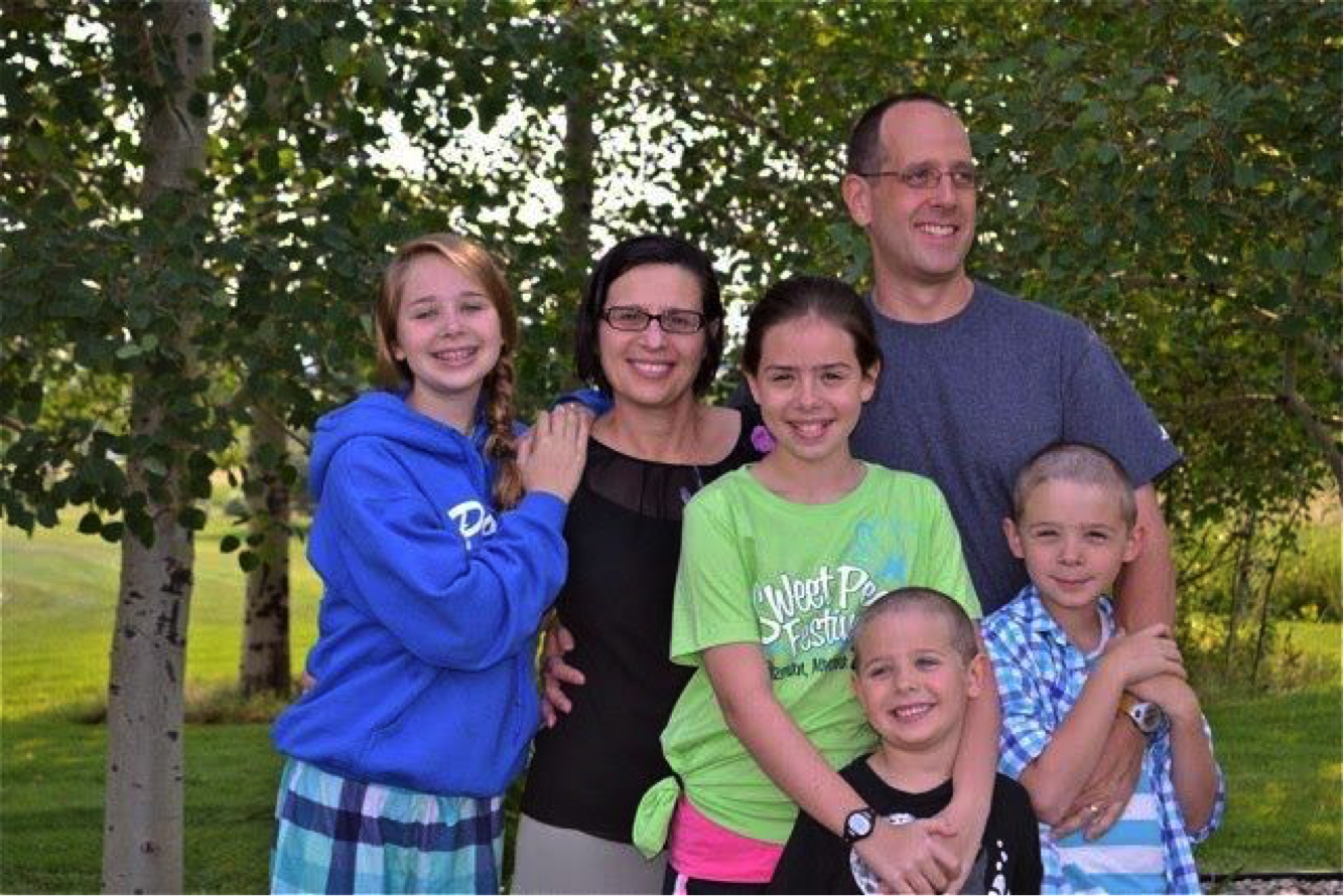 Kitty Powell and Mark Swinth's family (Emily, Kira, Milo, Tucker)
