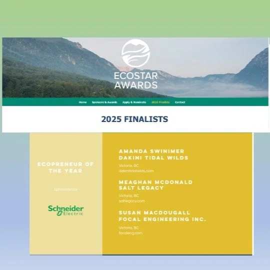 I am honoured to be a finalist for Ecostar&rsquo;s Ecopreneur of the Year award. 
Best of luck to all the finalists and thank you for prioritizing the environment and sustainability.