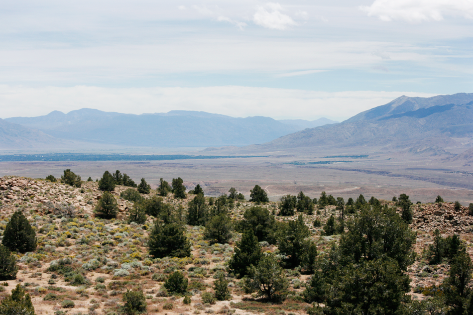 Owens Valley, through the Sierra on the way down to Death Valley