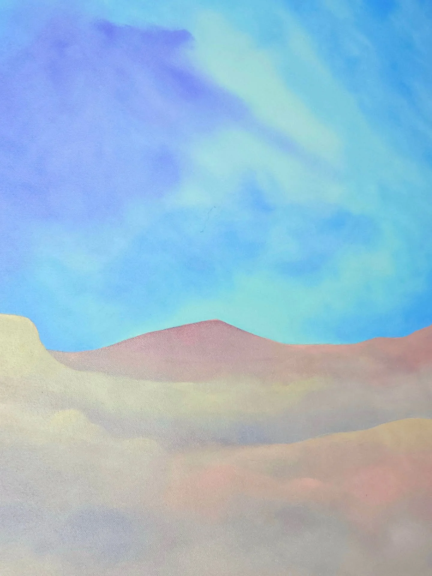 A little piece of a landscape, dreamscape. Just layers on layers. Figuring out colors. Preserving the sky spirit that always inevitably arrives. ✨

Have probably listened to this song a hundred times. It is weaving my heart together. 🪡